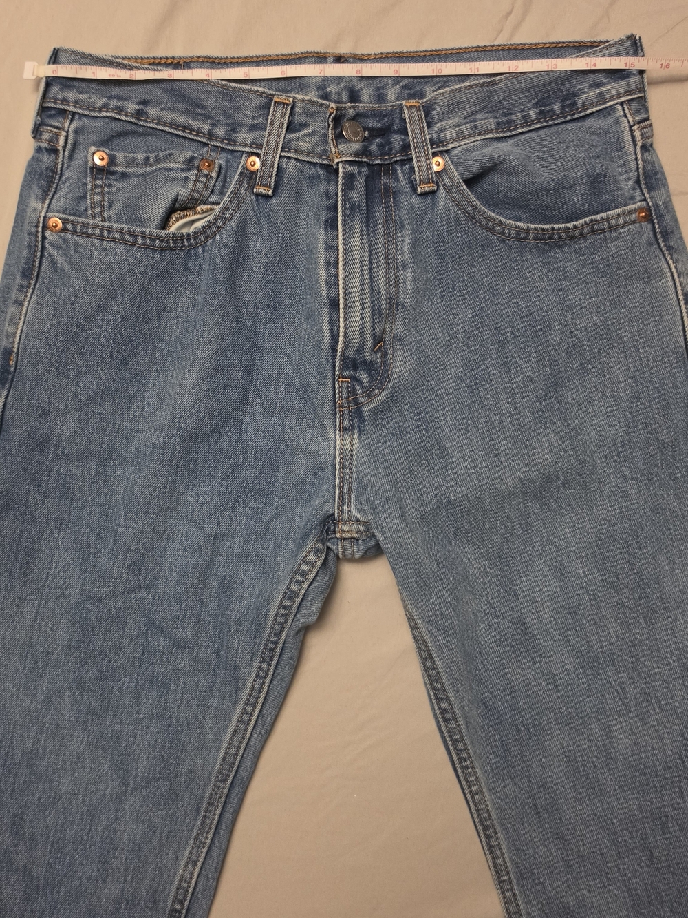 Levi's Light Blue Regular Fit Men's Jeans 505 (Back Tag Size Misprint)